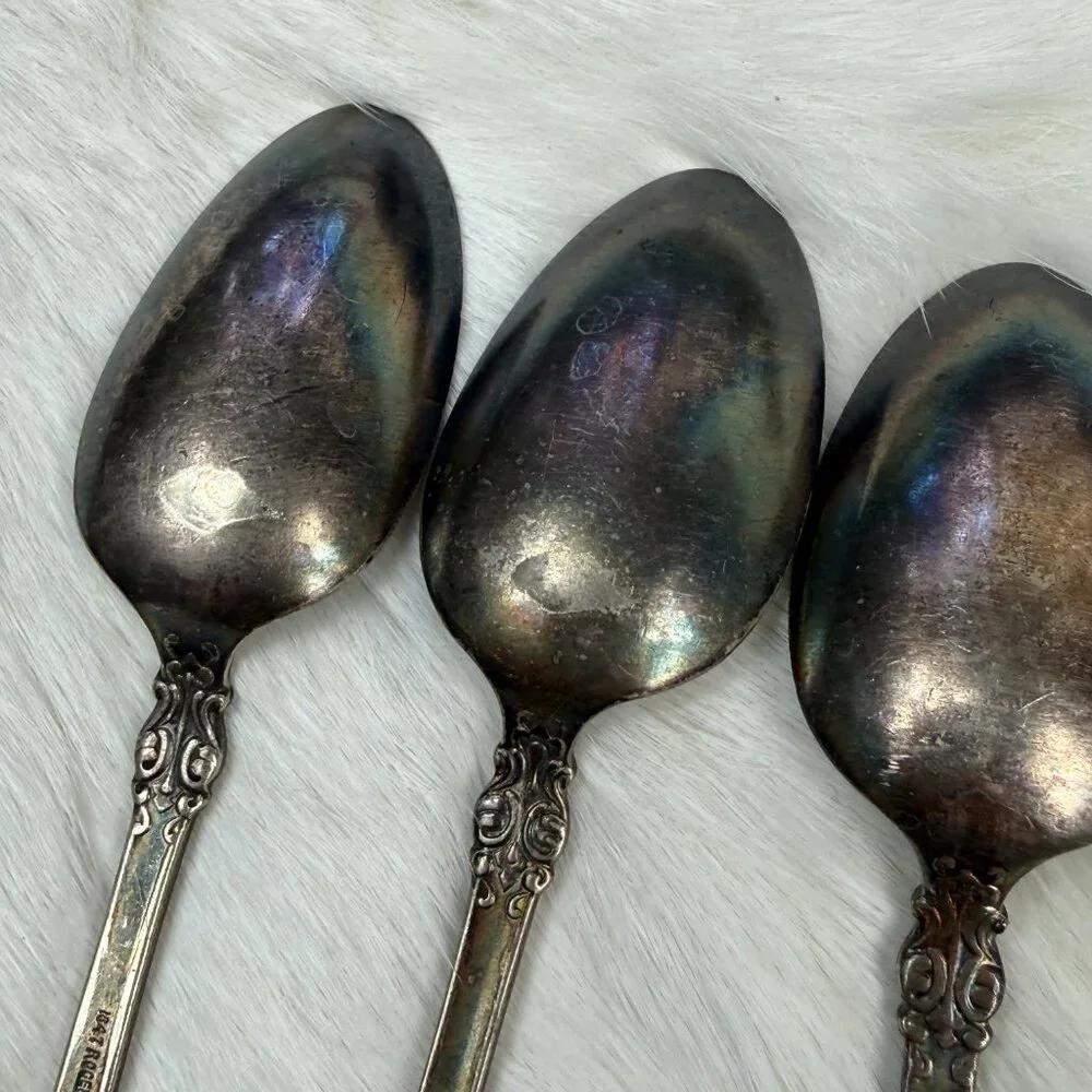 Set of Four 1847 Rogers Bros. Silver-Plated Teaspoons